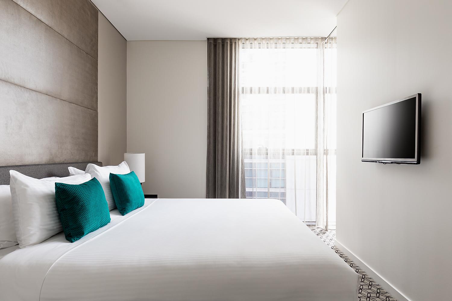 Fraser Suites Sydney Exteriör bild A bedroom at the hotel