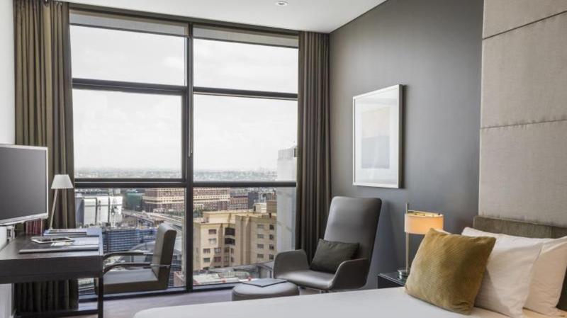 Fraser Suites Sydney Exteriör bild A bedroom at the hotel
