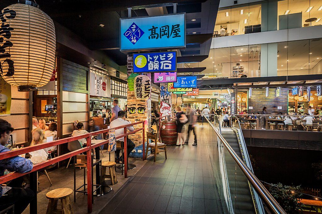 Fraser Suites Sydney Exteriör bild Restaurants in the mall